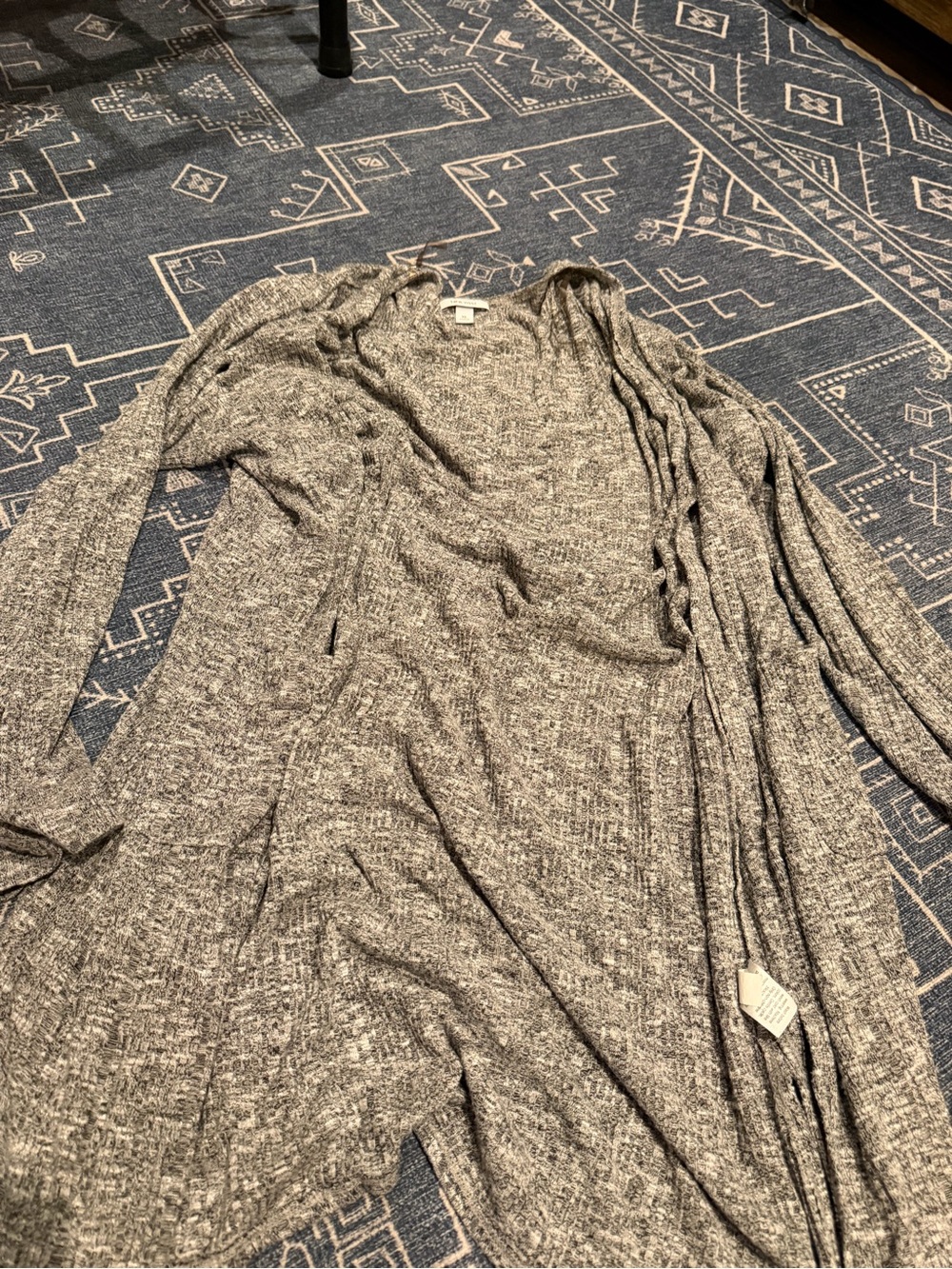 Nine West Marled Gray Open-Front Women's Cardigan